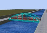 Ponte arco in acciao sviluppo massimo 25.00 mt.